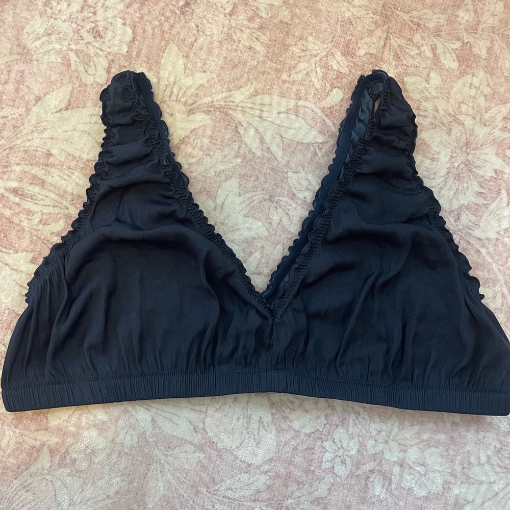 Old Navy Ruffled Bralette Navy Blue